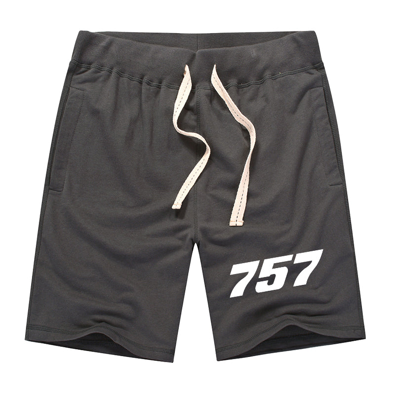 757 Flat Text Designed Cotton Shorts