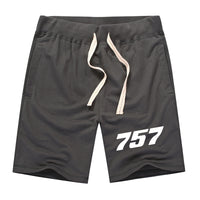 Thumbnail for 757 Flat Text Designed Cotton Shorts