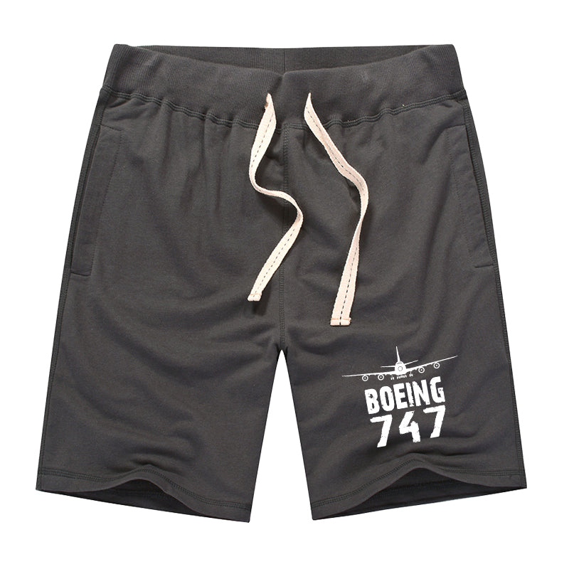 Boeing 747 & Plane Designed Cotton Shorts