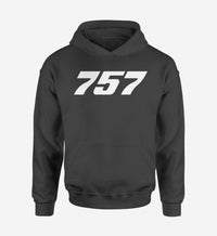 Thumbnail for 757 Flat Text Designed Hoodies