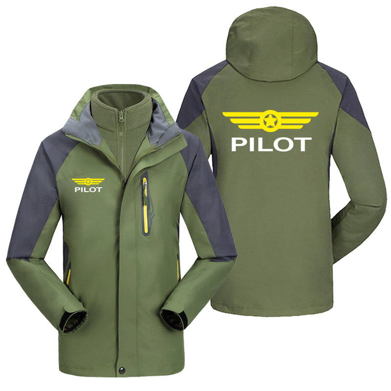 Pilot & Badge Designed Thick Skiing Jackets