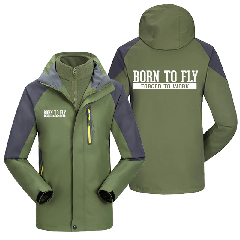 Born To Fly Forced To Work Designed Thick Skiing Jackets