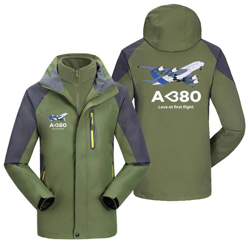 Airbus A380 Love at first flight Designed Thick Skiing Jackets