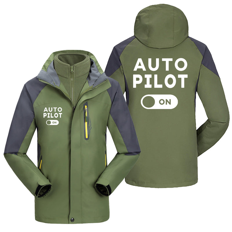 Auto Pilot ON Designed Thick Skiing Jackets