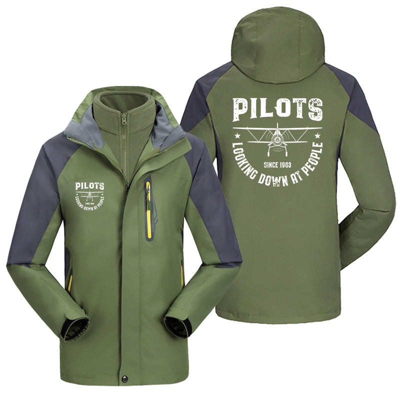 Pilots Looking Down at People Since 1903 Designed Thick Skiing Jackets