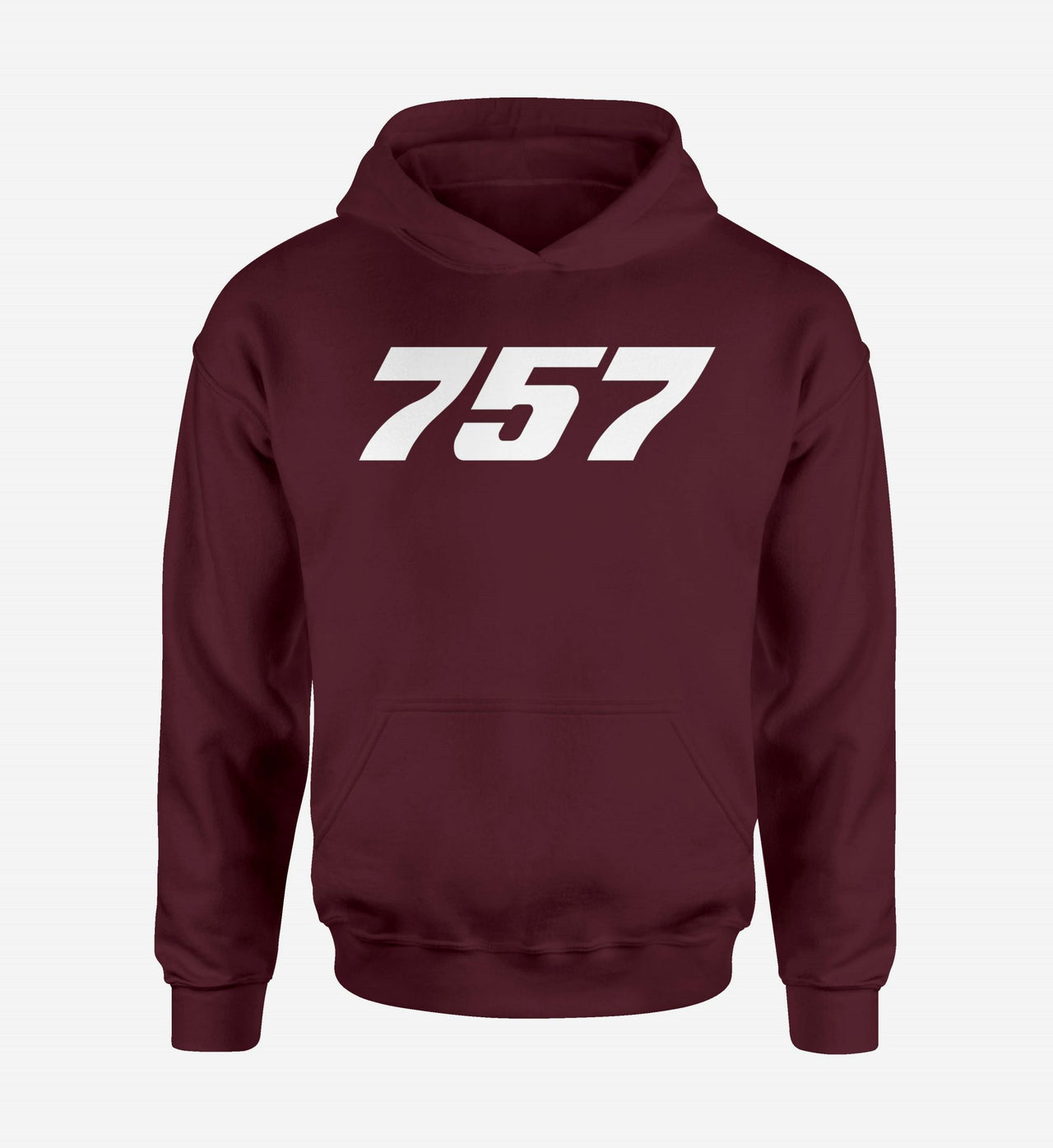 757 Flat Text Designed Hoodies