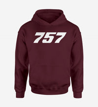 Thumbnail for 757 Flat Text Designed Hoodies