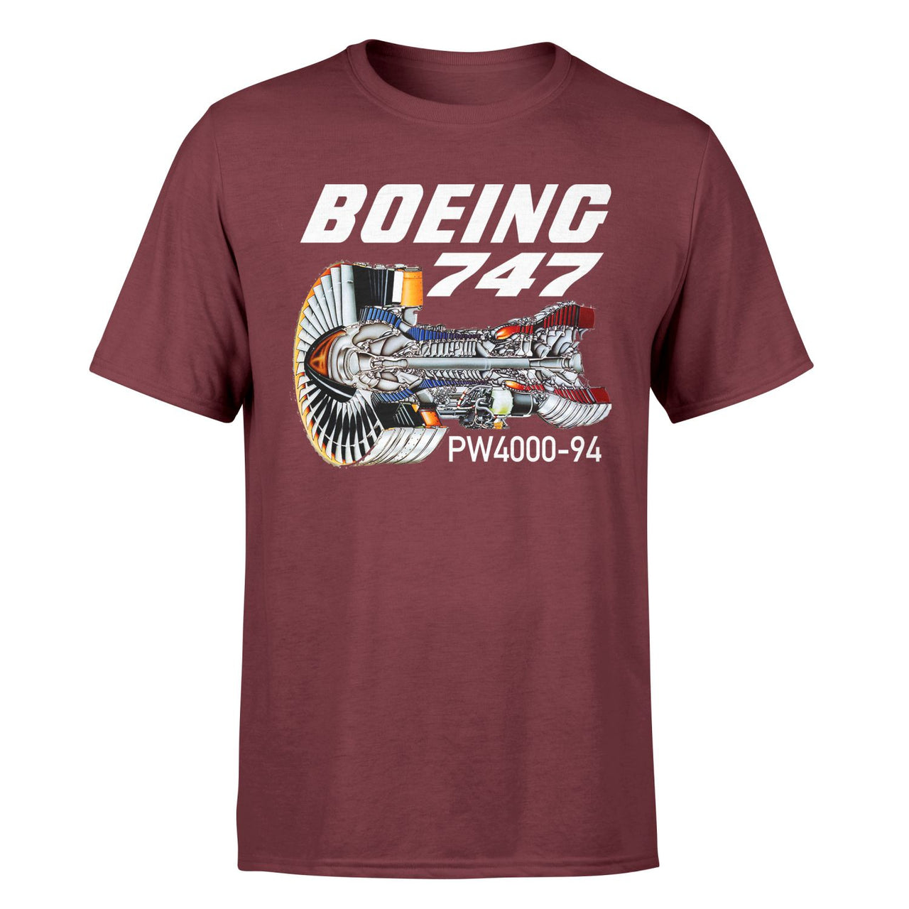 Boeing 747 & PW4000-94 Engine Designed T-Shirts