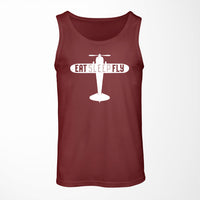 Thumbnail for Eat Sleep Fly & Propeller Designed Tank Tops