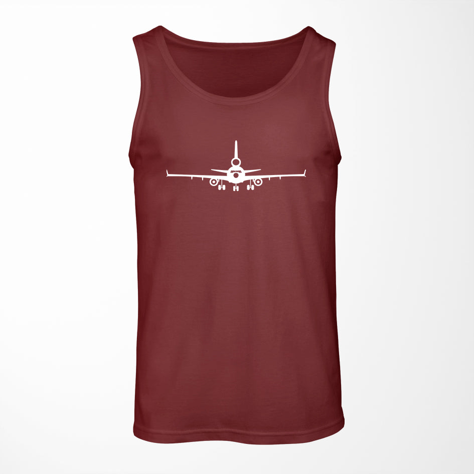 McDonnell Douglas MD-11 Silhouette Plane Designed Tank Tops