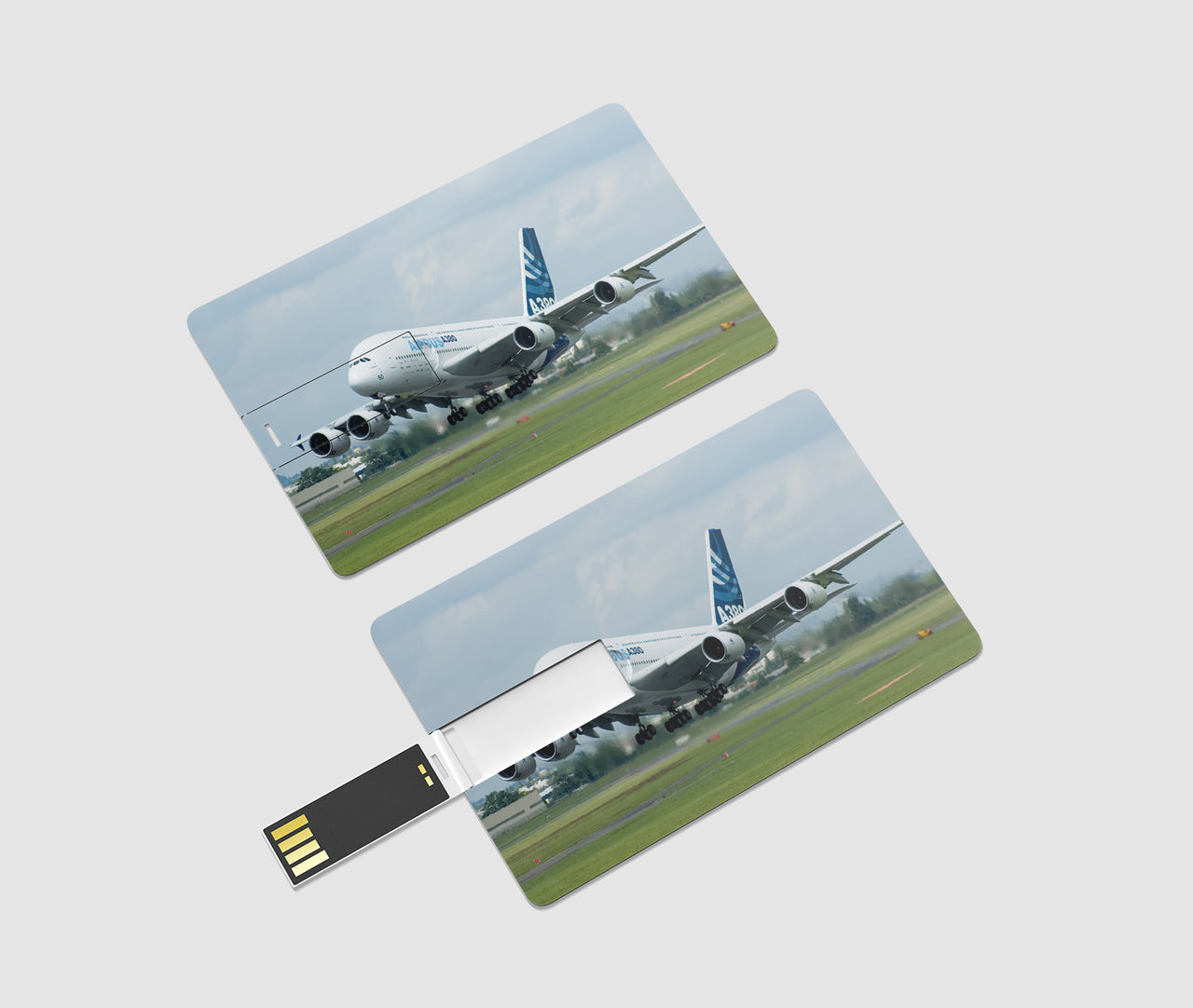 Departing Airbus A380 with Original Livery Designed USB Cards