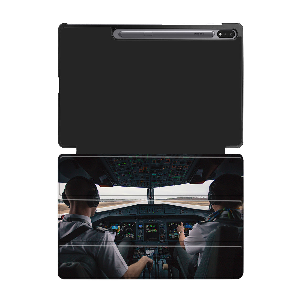 Departing Aircraft's Cockpit Designed Samsung Tablet Cases