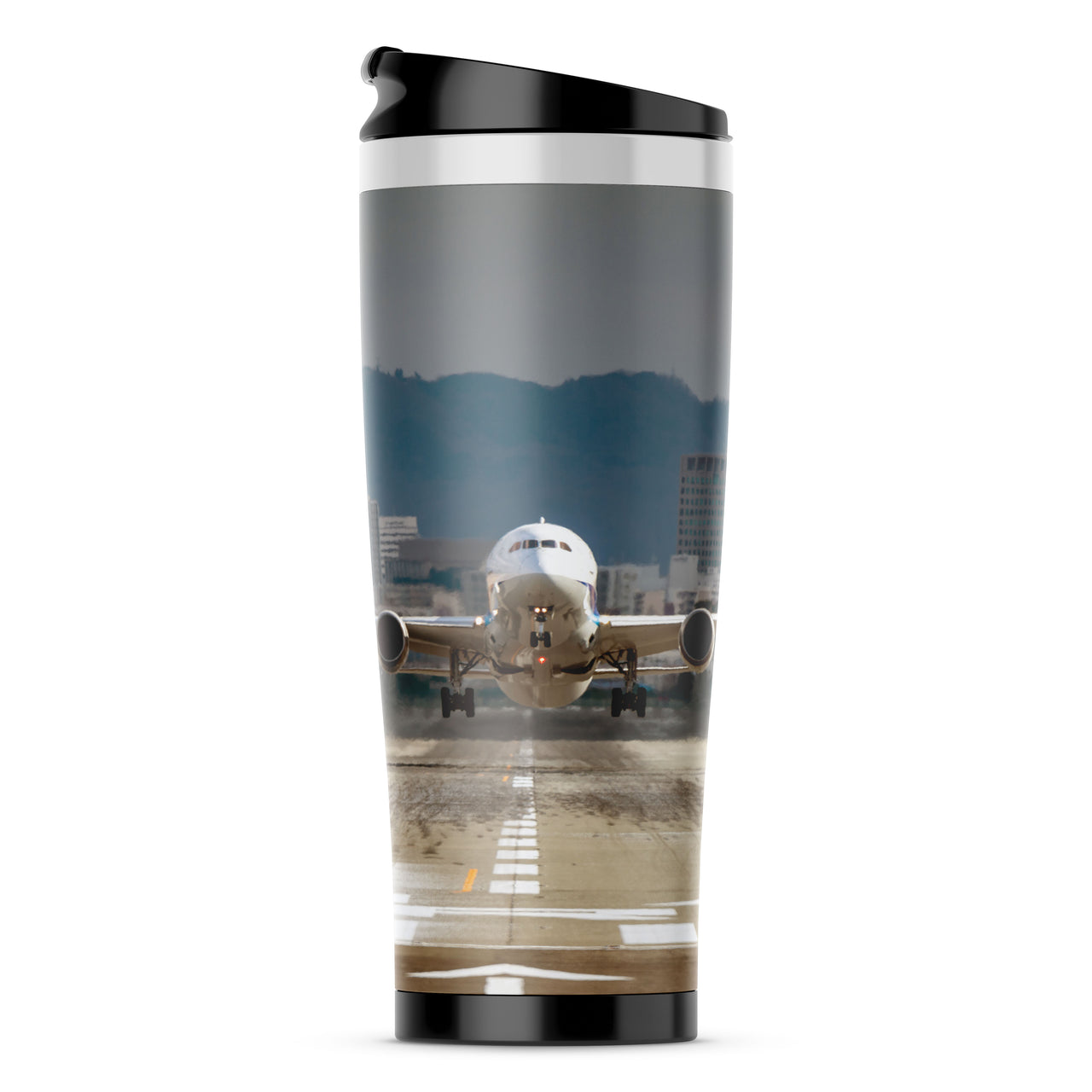 Departing Boeing 787 Dreamliner Designed Travel Mugs