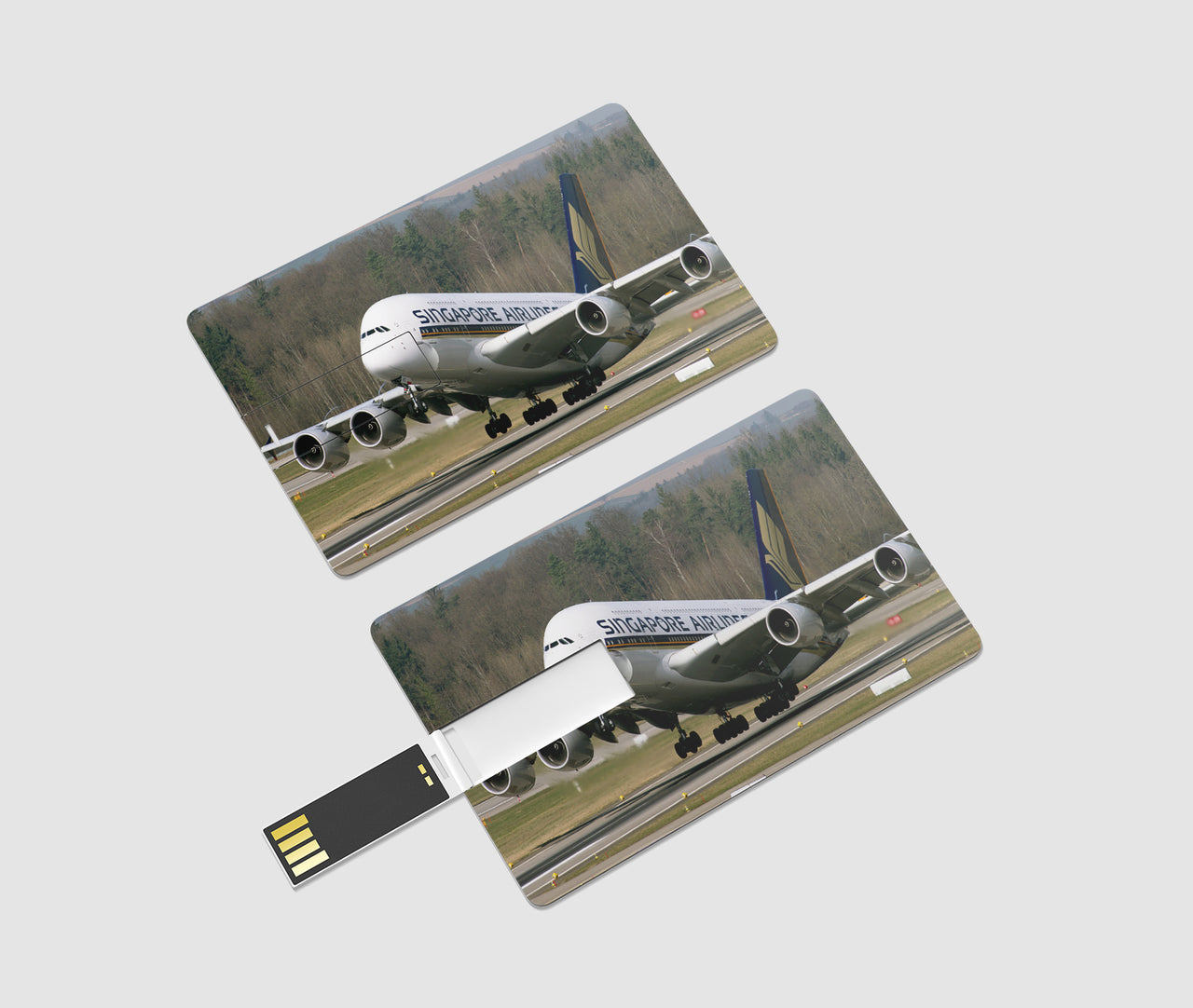 Departing Singapore Airlines A380 (2) Designed USB Cards