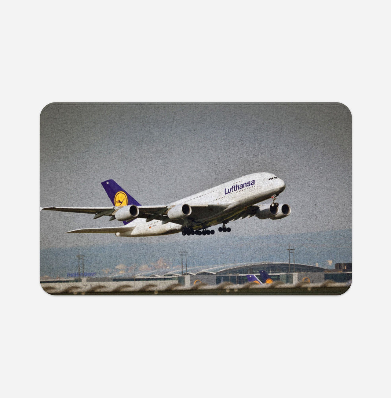 Departing Lufthansa's A380 Printed Door & Bath Mats Pilot Eyes Store Floor Mat 50x80cm 