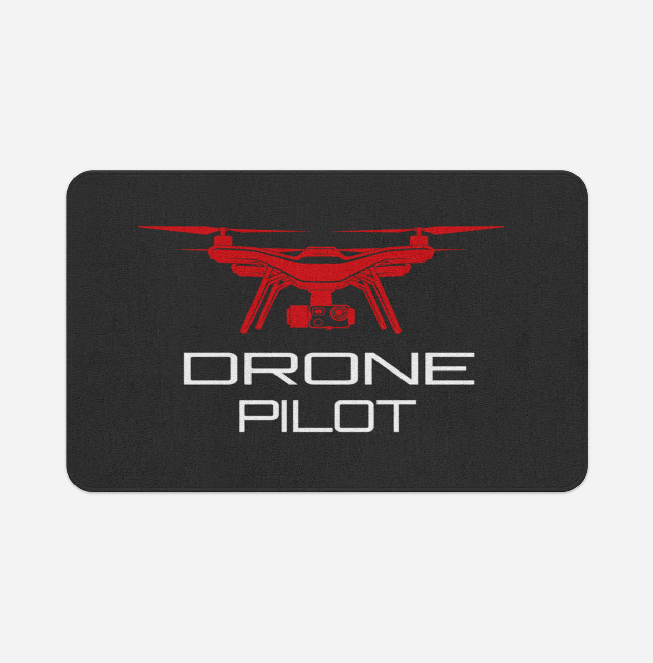 Drone Pilot Black Designed Bath Mats