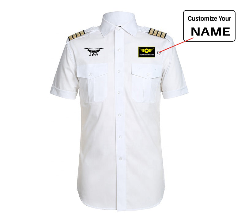 Drone Silhouette Designed Pilot Shirts