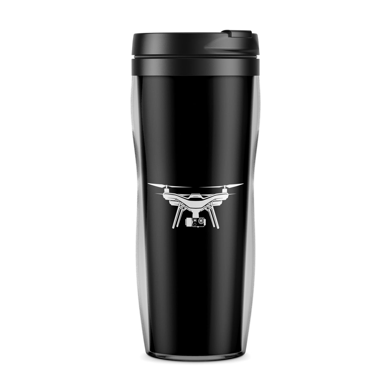 Drone Silhouette Designed Travel Mugs