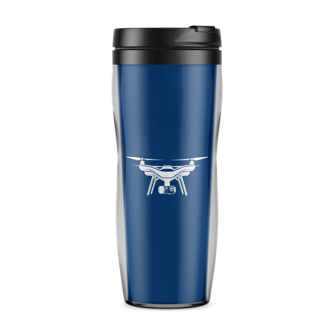 Drone Silhouette Designed Travel Mugs