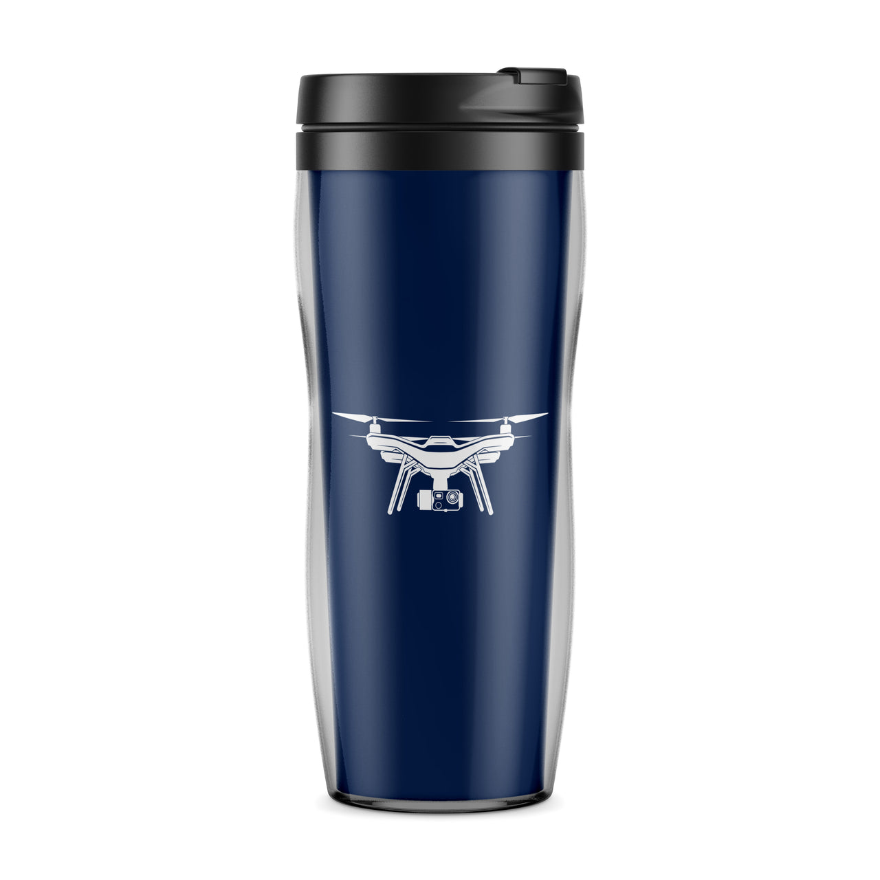 Drone Silhouette Designed Travel Mugs