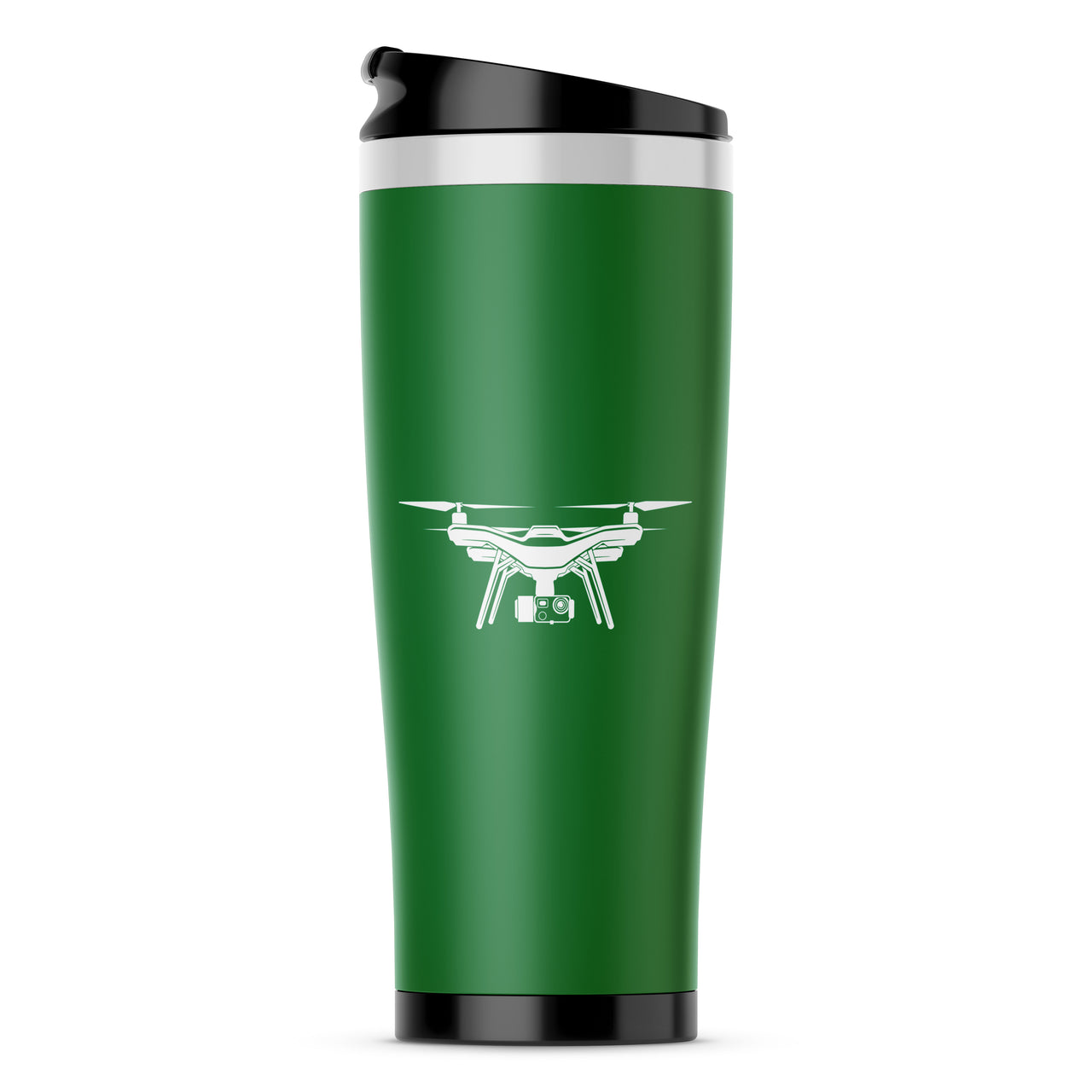 Drone Silhouette Designed Travel Mugs