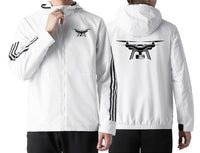 Thumbnail for Drone Silhouette Designed Windbreaker Jackets