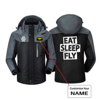 Thumbnail for Eat Sleep Fly Designed Thick Winter Jackets