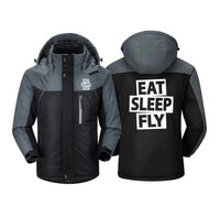 Thumbnail for Eat Sleep Fly Designed Thick Winter Jackets