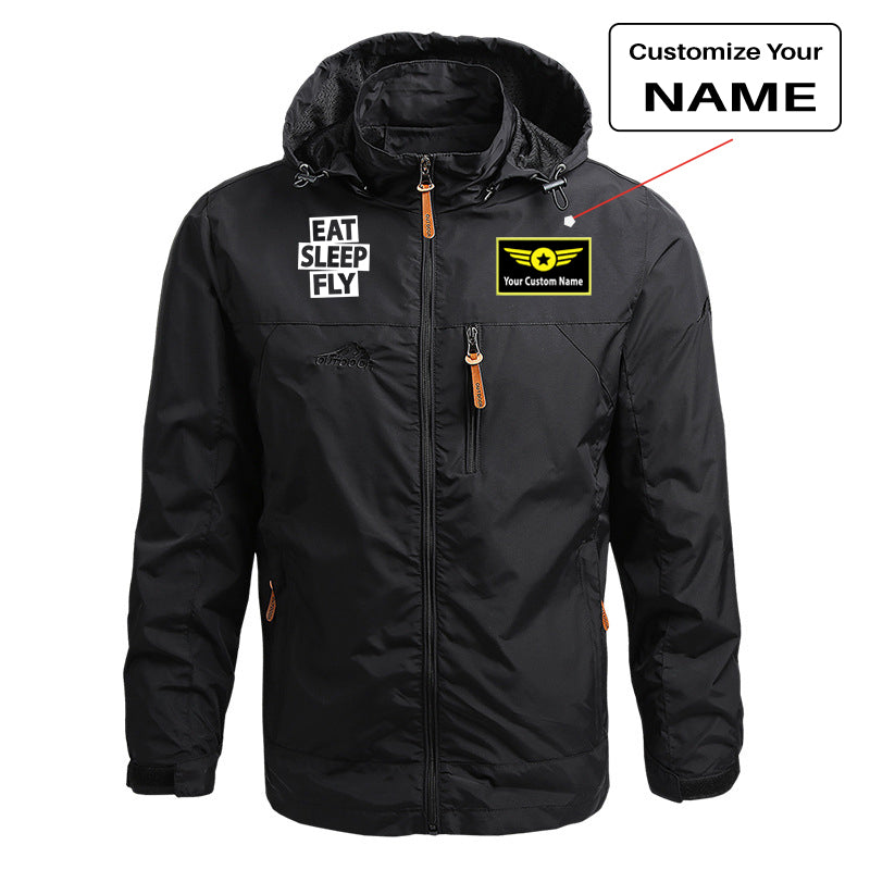 Eat Sleep Fly Designed Thin Stylish Jackets