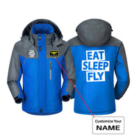 Thumbnail for Eat Sleep Fly Designed Thick Winter Jackets