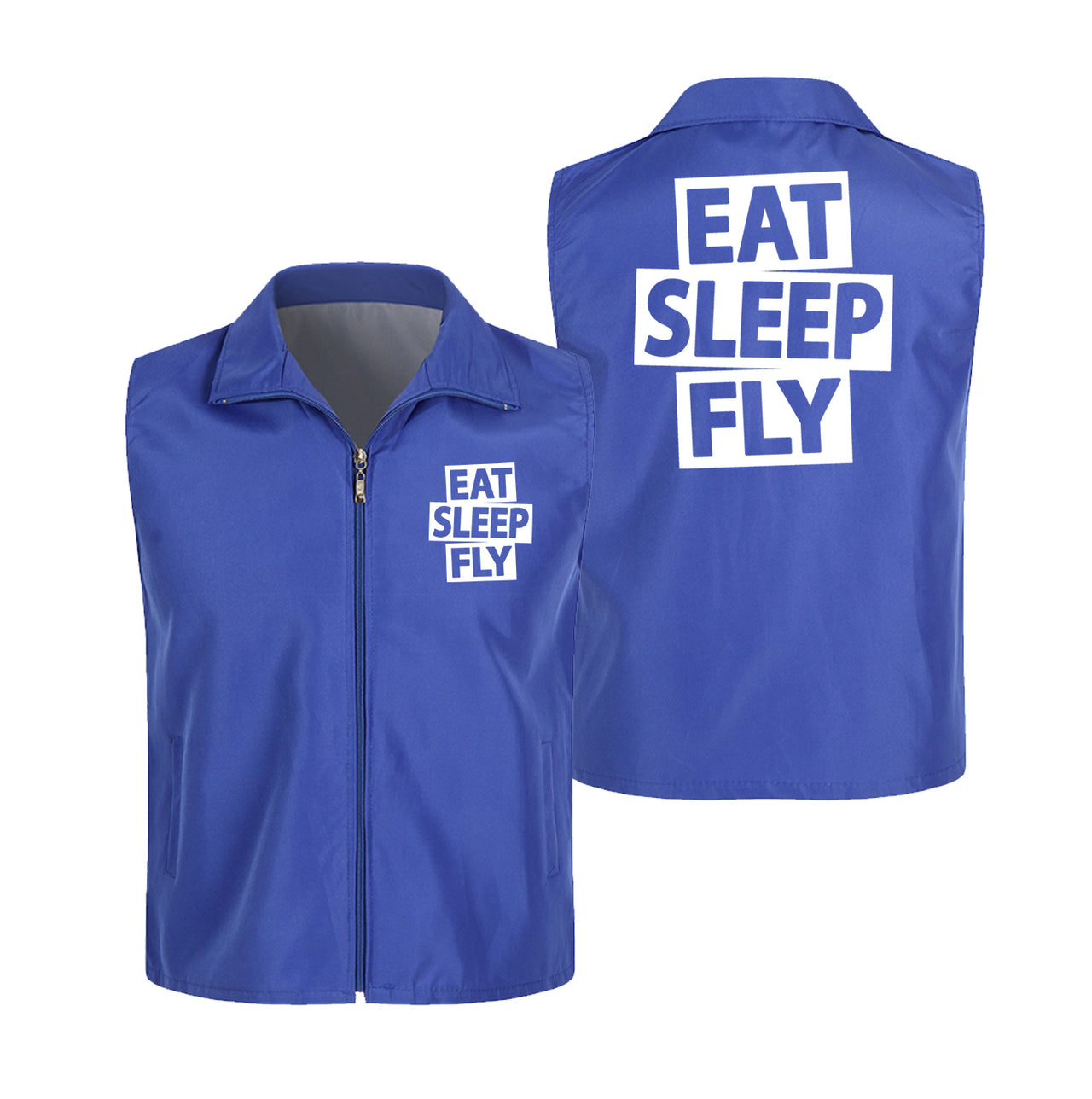 Eat Sleep Fly Designed Thin Style Vests