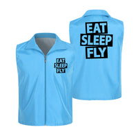 Thumbnail for Eat Sleep Fly Designed Thin Style Vests