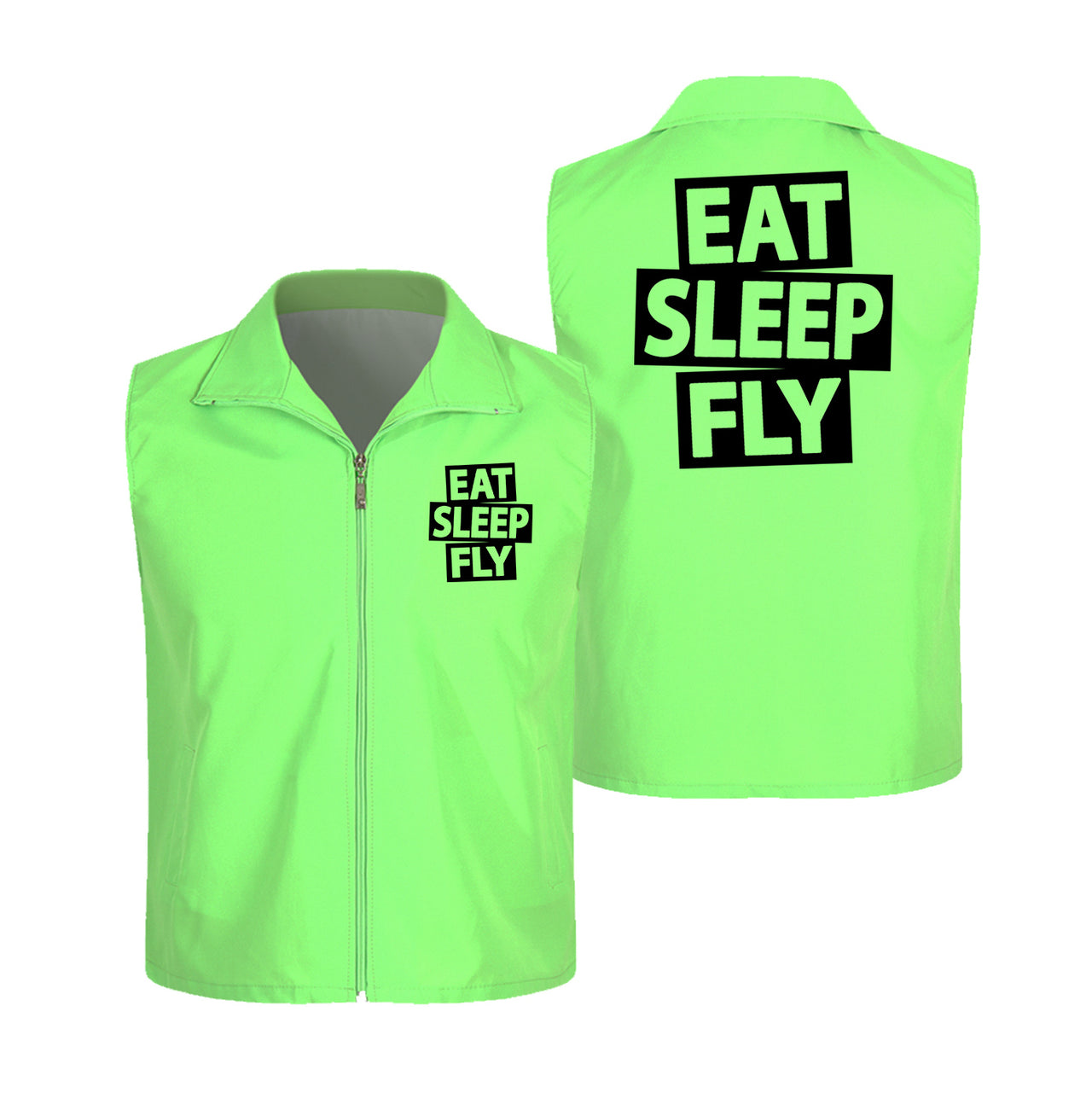 Eat Sleep Fly Designed Thin Style Vests