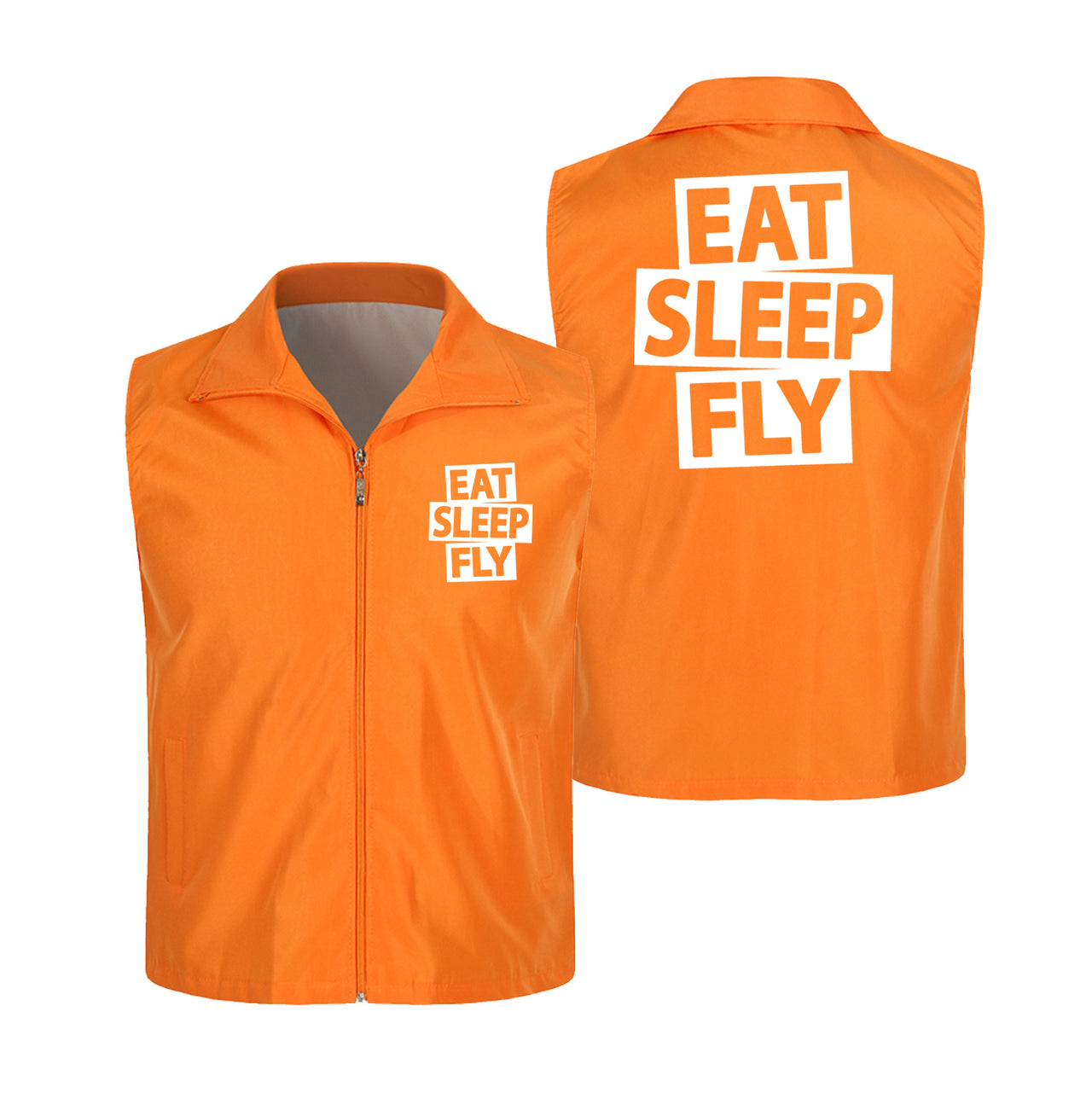 Eat Sleep Fly Designed Thin Style Vests