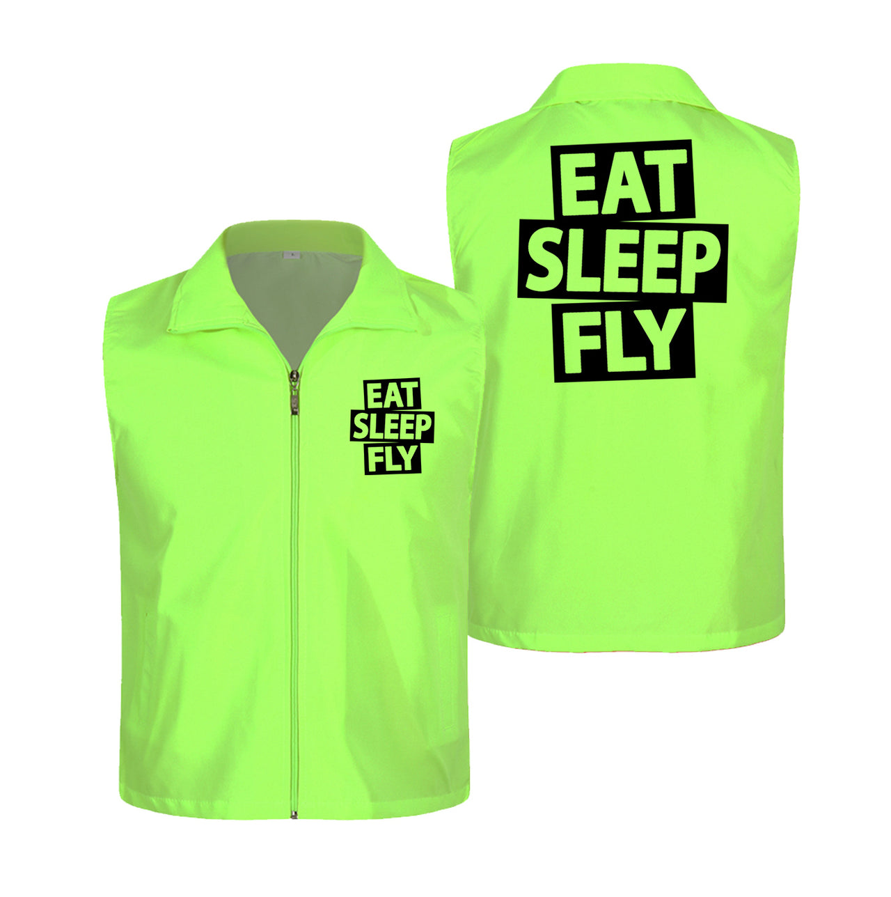 Eat Sleep Fly Designed Thin Style Vests