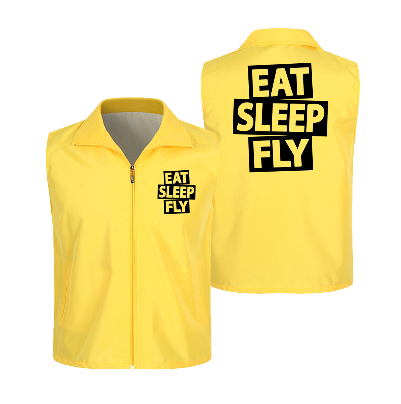 Eat Sleep Fly Designed Thin Style Vests