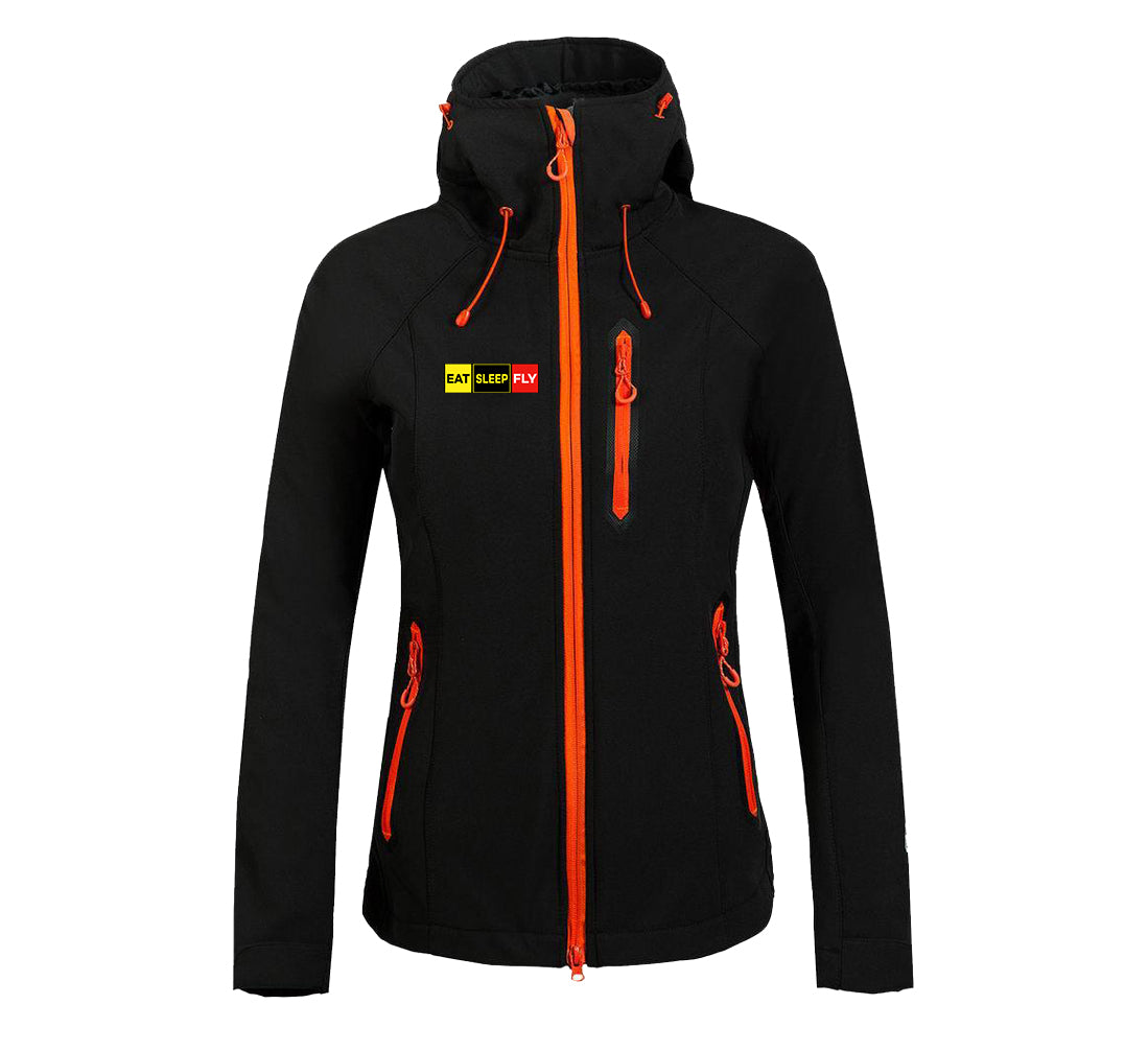 Eat Sleep Fly (Colourful) Designed "Women" Polar Jackets