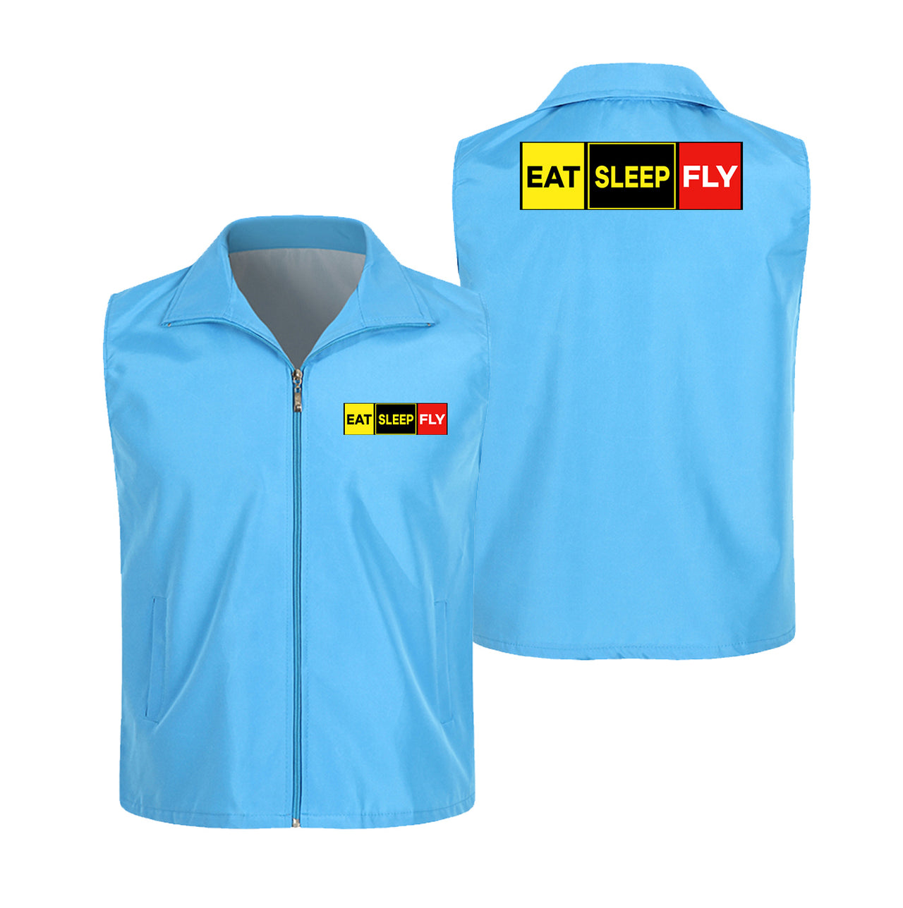 Eat Sleep Fly (Colourful) Designed Thin Style Vests