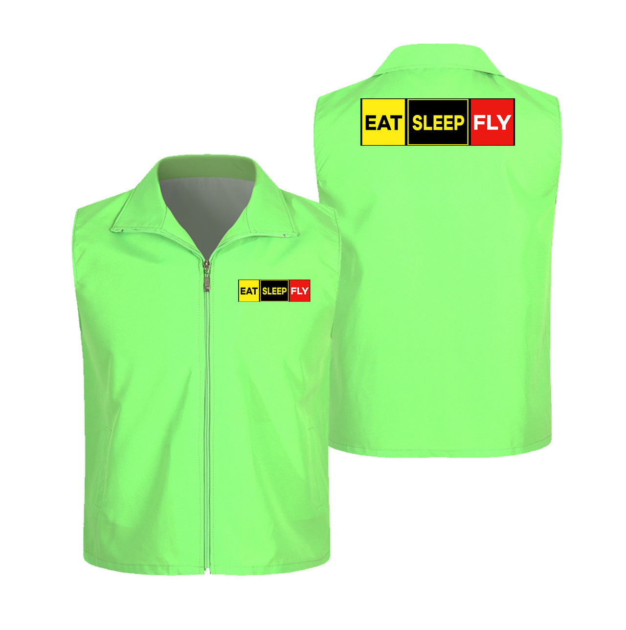 Eat Sleep Fly (Colourful) Designed Thin Style Vests