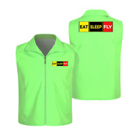 Thumbnail for Eat Sleep Fly (Colourful) Designed Thin Style Vests