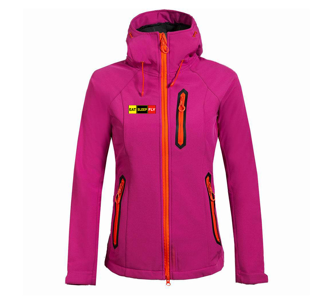 Eat Sleep Fly (Colourful) Designed "Women" Polar Jackets