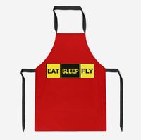 Thumbnail for Eat Sleep Fly (Colourful) Designed Kitchen Aprons