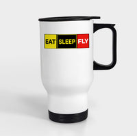 Thumbnail for Eat Sleep Fly & Propeller Designed Travel Mugs (With Holder)