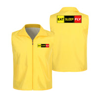 Thumbnail for Eat Sleep Fly (Colourful) Designed Thin Style Vests