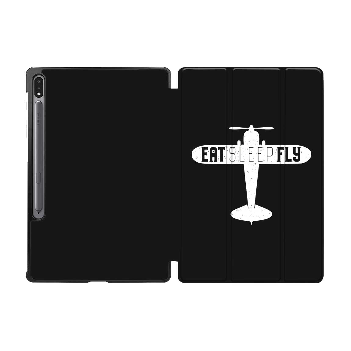 Eat Sleep Fly & Propeller Designed Samsung Tablet Cases