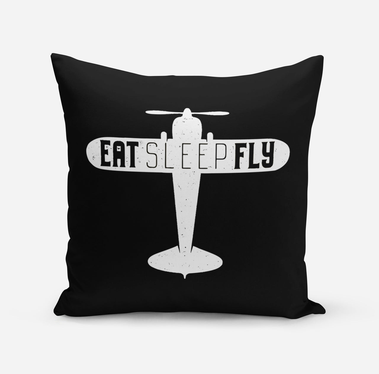 Eat Sleep Fly & Propeller Designed Pillows