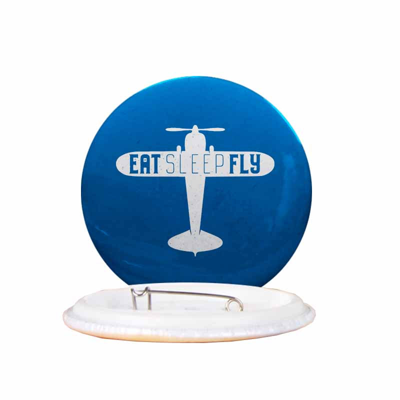 Eat Sleep Fly & Propeller Designed Pins