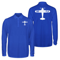 Thumbnail for Eat Sleep Fly & Propeller Designed Long Sleeve Polo T-Shirts (Double-Side)