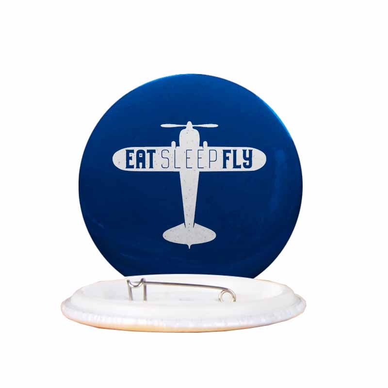 Eat Sleep Fly & Propeller Designed Pins