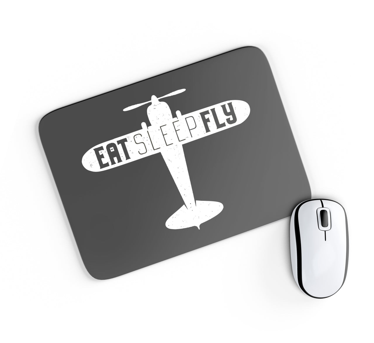 Eat Sleep Fly & Propeller Designed Mouse Pads